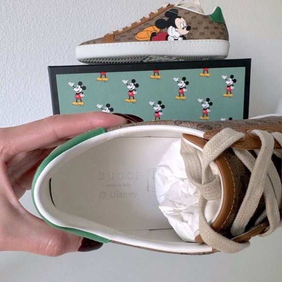 NIB Gucci x Disney Mickey Mouse Ace Sneakers, Women’s 38/8 - Picture 12 of 15